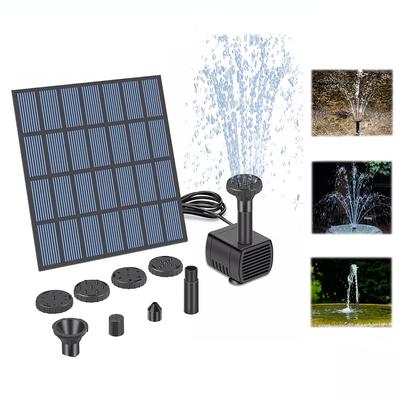 Pompa wodna zasilana panelem słonecznym z dyszami Fontanna solarna Zestaw pompy do stawu Fontanna solarna do kąpieli ptaków Ogród Mały staw