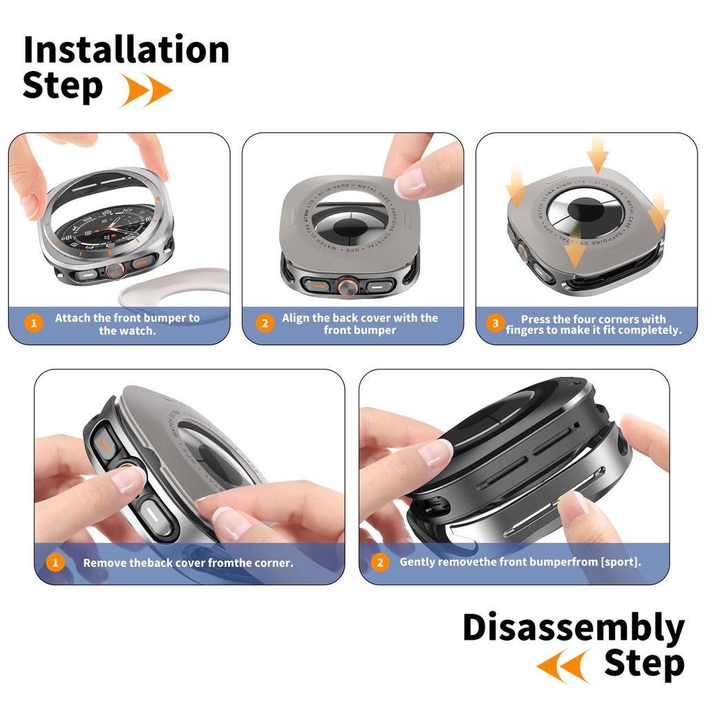 Samsung Galaxy Watch 7 Ultra Metal Protective Case