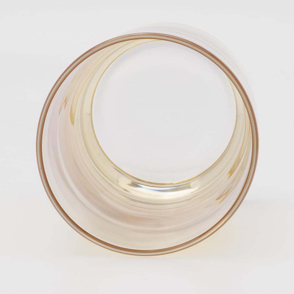 Otsuka Glass "Pinsel" Tumbler, Glass Cup, Approx. 250ml, Amber Brown, Made in Japan, 6224-725-4-1P