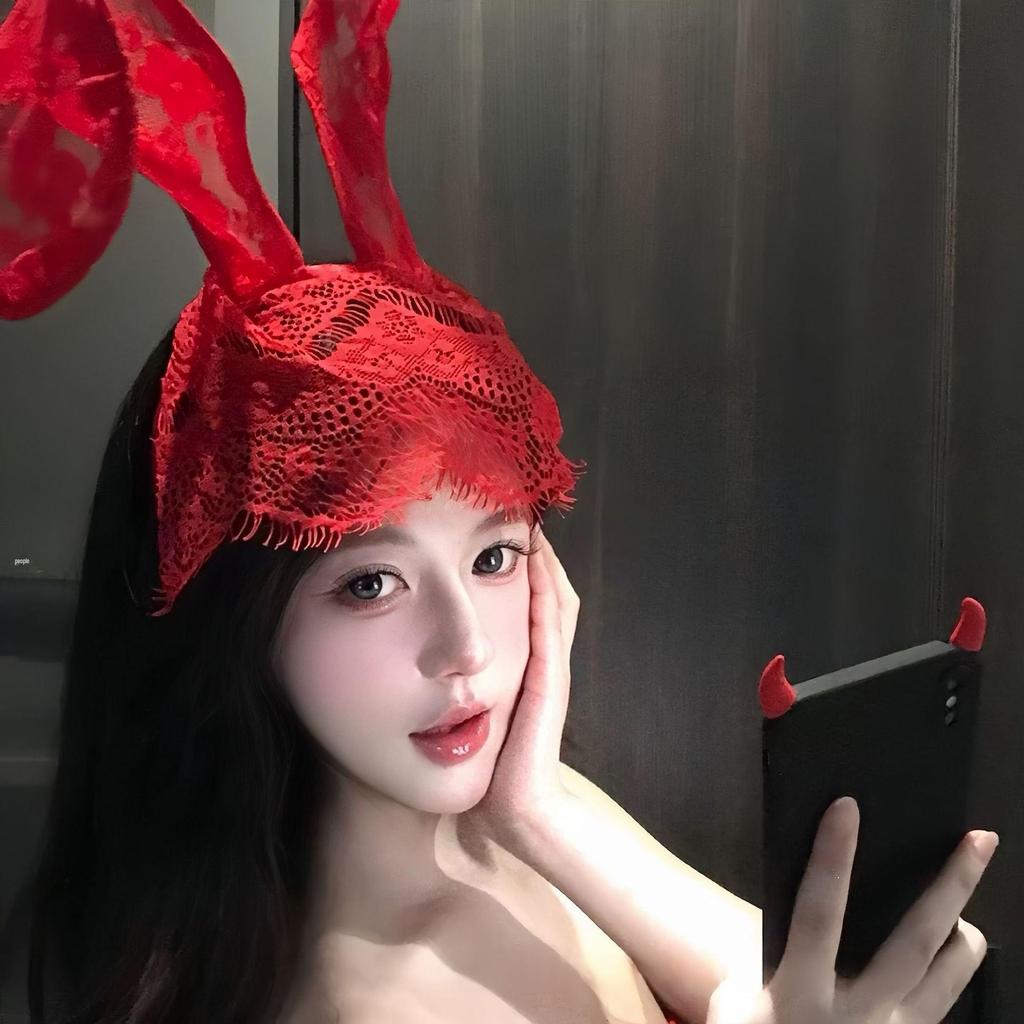 Set Lenjerie Milian Temptation: Mască de ochi din dantelă, Curea lanț de câine, Pălărie de poliție și Jucării amuzante pentru urechi