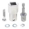 Strong Stainless Steel Drill Adapter Tool Drill Bit Adapter Suitable for Trailer Jacks Crank Handle Wear Resistance