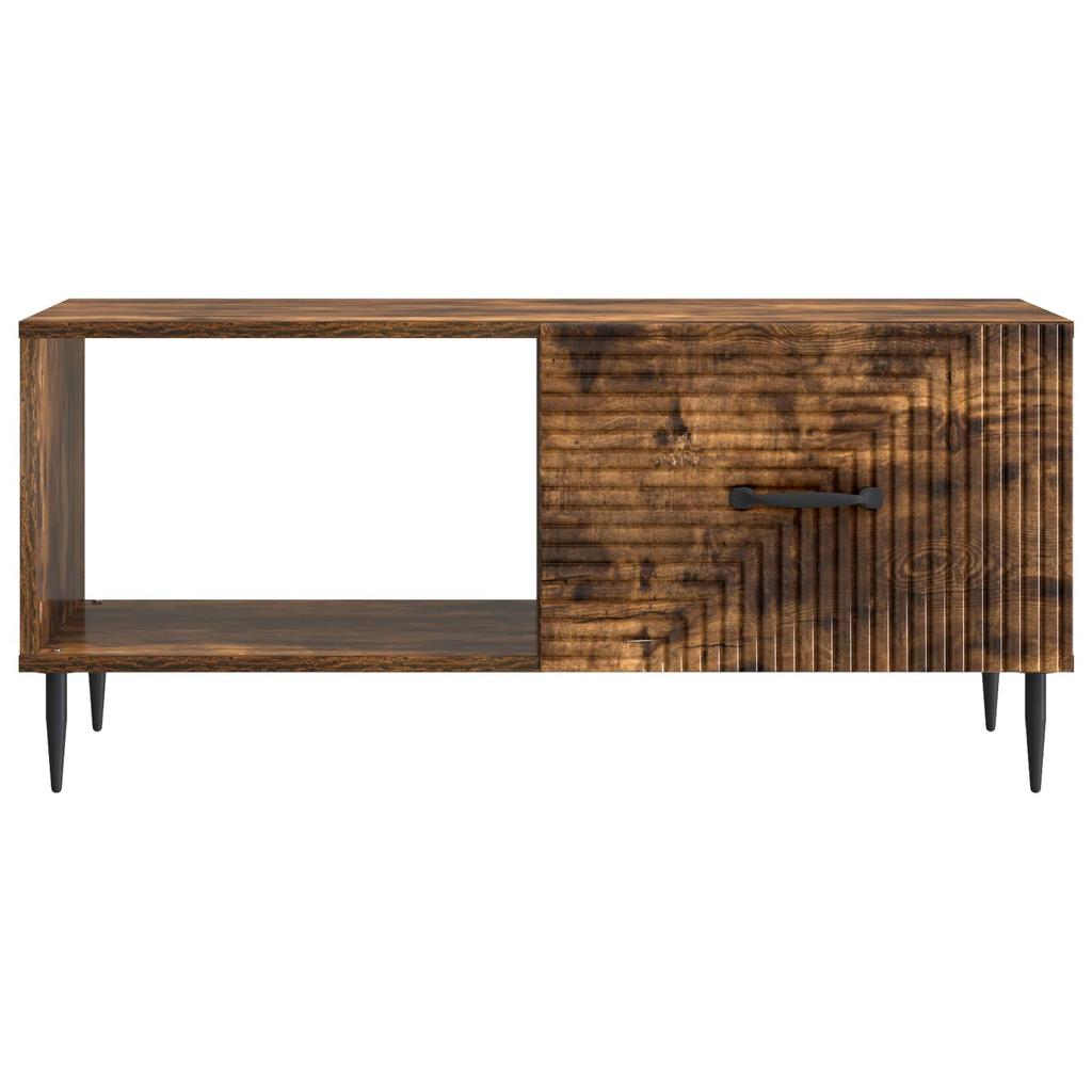 Coffee Table Smoked Oak 90 x 50 x 40 cm Wood Based Material