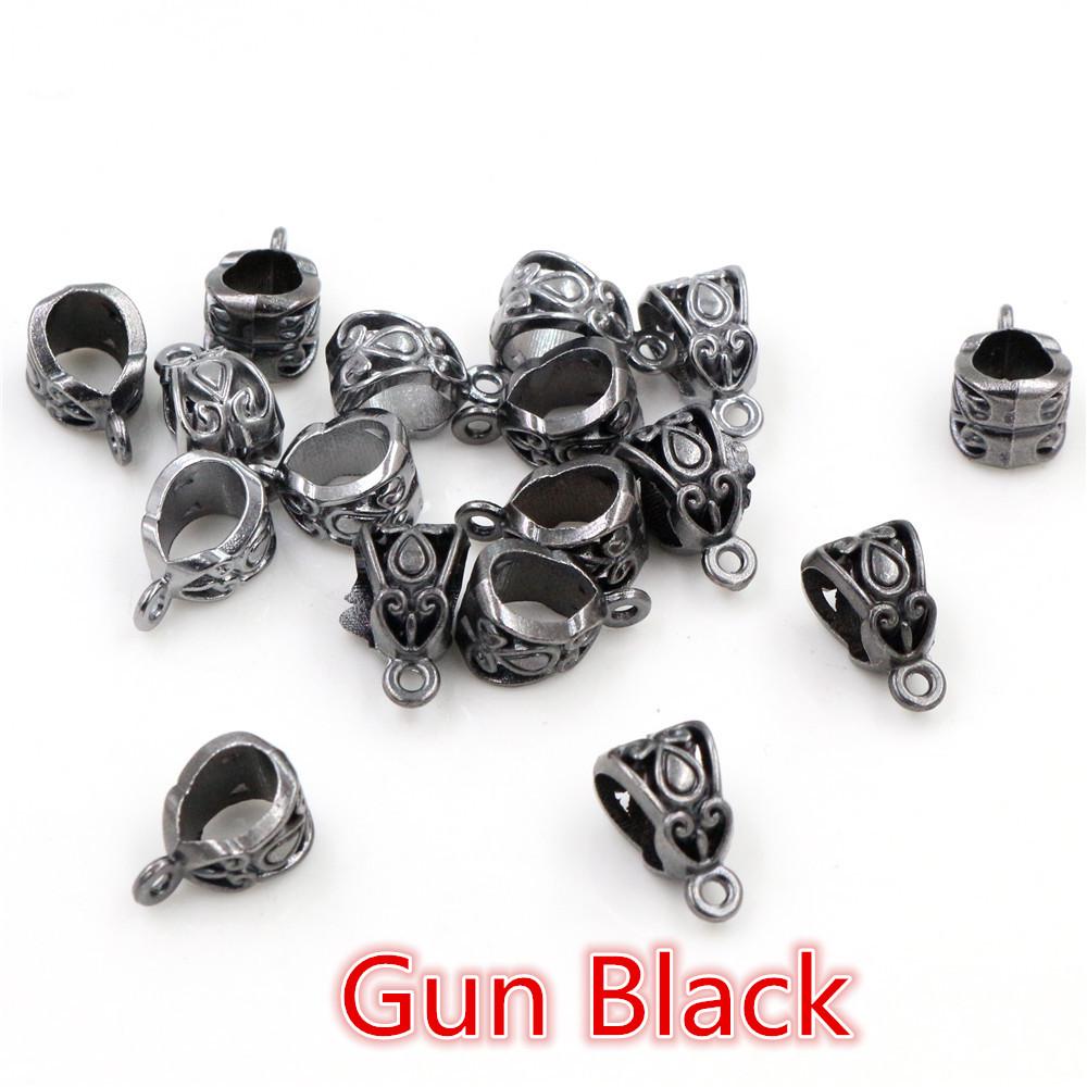 

20pcs 13x8x8mm Beads Bails Pendants Jewelry Making DIY Necklace Antique Silver Plated Beads Bails Pendants Charm Beads Bails