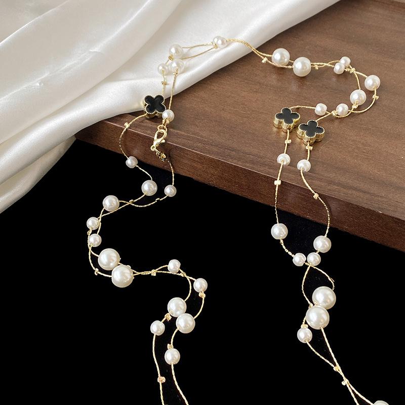 Fashion Multi-layer Sweater Chain Versatile High-grade Sense of Temperament Necklace Clothes Accessories Pendant Waist Chain