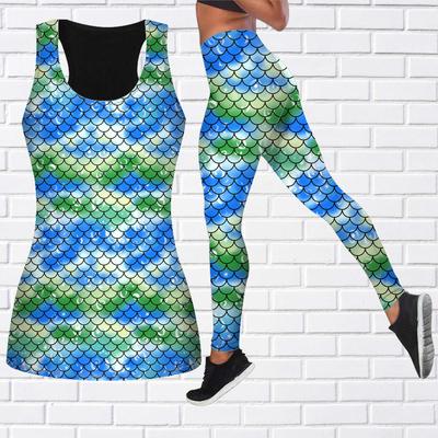 Kırmızı Ölçekli Baskı Yoga Kıyafeti Kadınlar için Moda Egzersiz Tayt Spor Spor Rahat Yoga Pantolon
