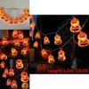 Halloween Pumpkin String Lights Battery Powered For Party Decorations