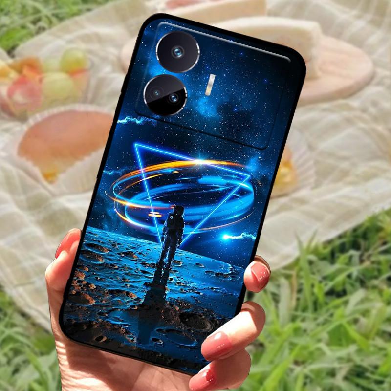 For Realme GT Neo 5 SE Case Popular Picture Black Silicone Soft Back Cover Case For Realme GT Neo 5 SE 5SE Phone Cover Funda