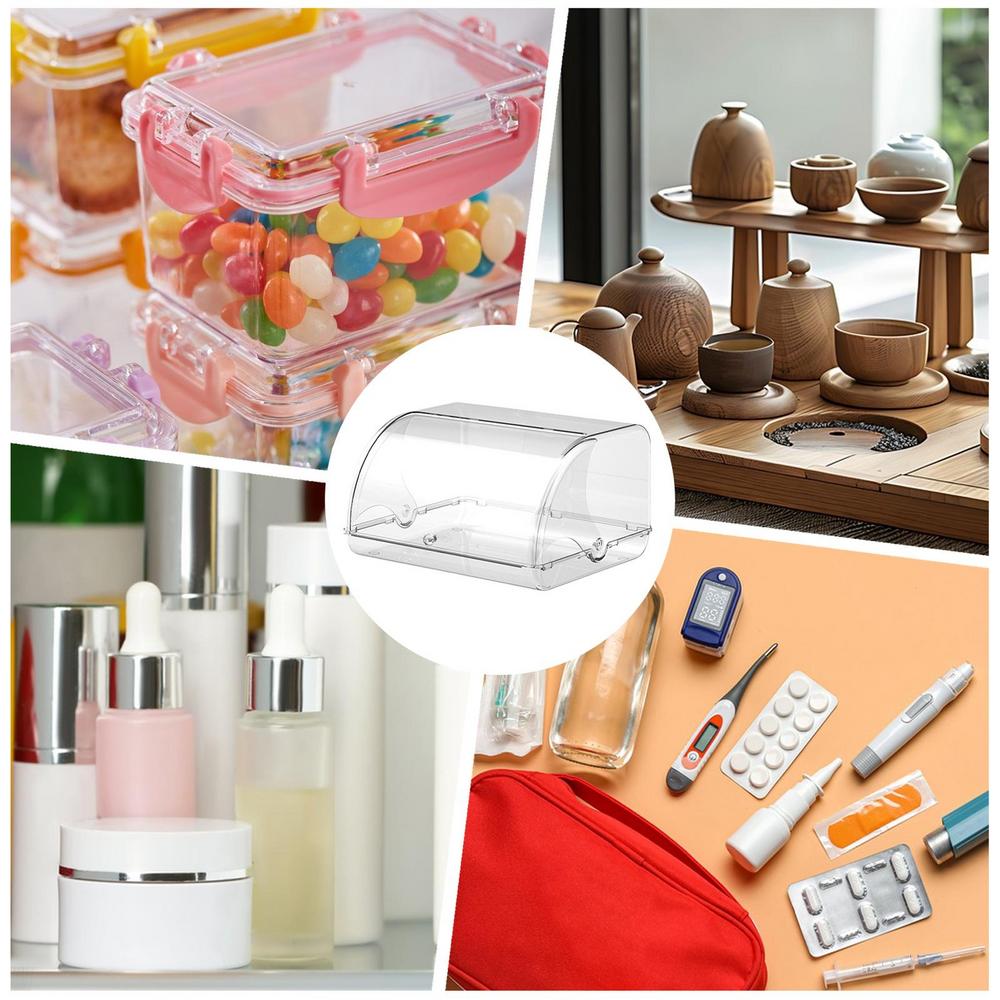 Brotkasten für Küchenarbeitsplatte Brothalter mit Deckel Make-up-Organizer Schreibtisch-Aufbewahrungsbox für hausgemachtes Brot Bagels Muffins Brötchen