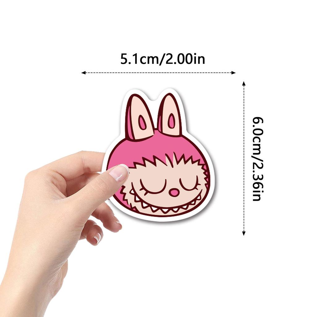 55/110 Labubu Rabu Stickers Cartoon Japanese Cartoon Mobile Phone Water Cup Decoration Waterproof Stickers