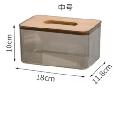 Creative Simple Transparent Tissue Box Car Living Room Table Napkin Paper Tissue Box With Bamboo Lid