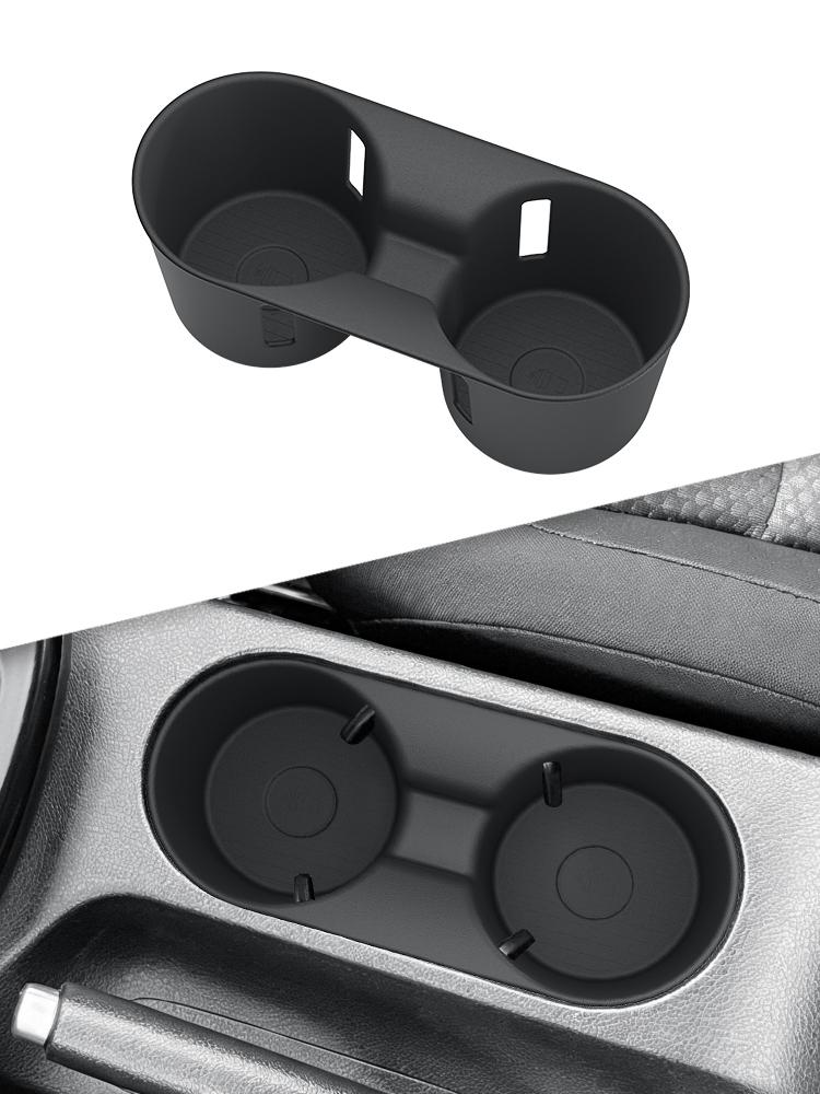 Smabee for Kia Soul 2020-2025 Water Cup Holder Insert Car Cup Box Shock-Absorbing TPE Organizer Tidying Accessories Black