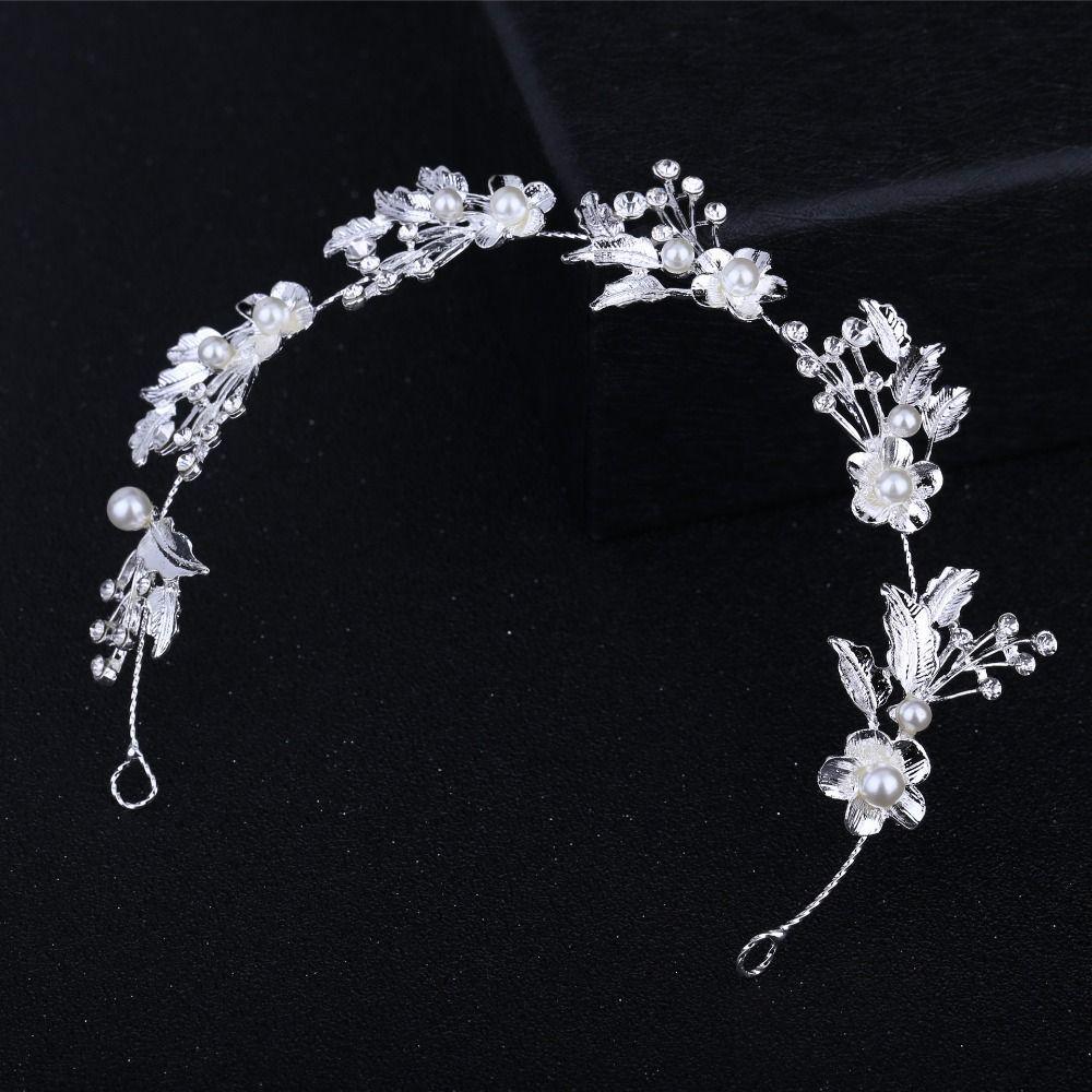 Shiny Crystal Pearl Hair Vine Crystal Fashion Bridal Hairband  Banquet Dancing Party