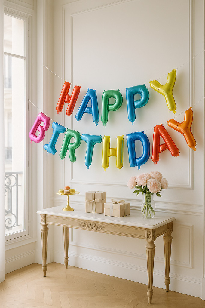 13 stücke Glücklich Geburtstag Dekoration Luftballons Rosa Blau Brief Folie Ballons Set Geburtstag Party Dekoration