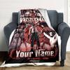 Wrestlemania Customize Text Blanket Lightweight Customizable Blanket Warmthful Decor Perfect for Livingroom Seaside Bed Chair Ideal for All Seasons