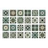 24pcs Mandala Wall Stickers Kitchen Self-Adhesive Waterproof Tile Stickers Bathroom Decor Moroccan Pvc Decal
