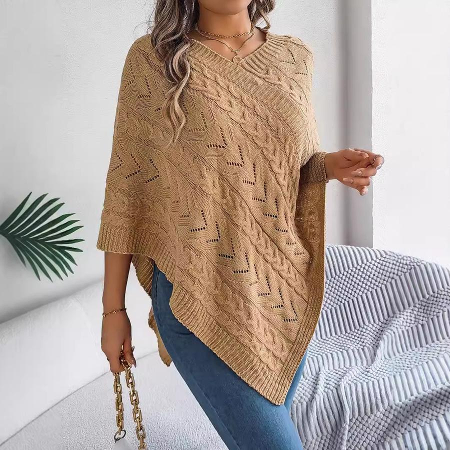 Autumn Winter Loose Knit Cable Knit Cardigan Coat for Women