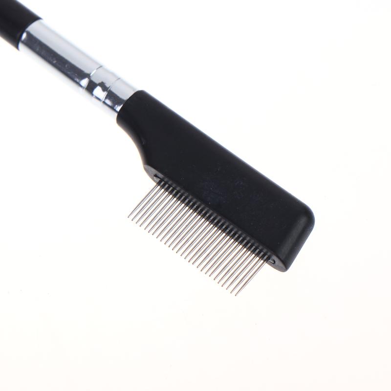 1Pcs Eyelash Brush To Groom Separate Eyelashes Black Grooming Brushes Makeup Tool Eyelash Comb Metal Eyelash Separator Tools