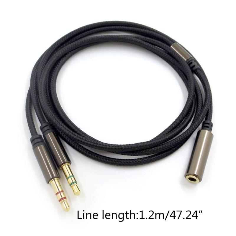 Universal Audio Wire Gold Plate Plugs Mobile Headset Becomes Computer Headset Adapters Headset Audio-Extend Cable