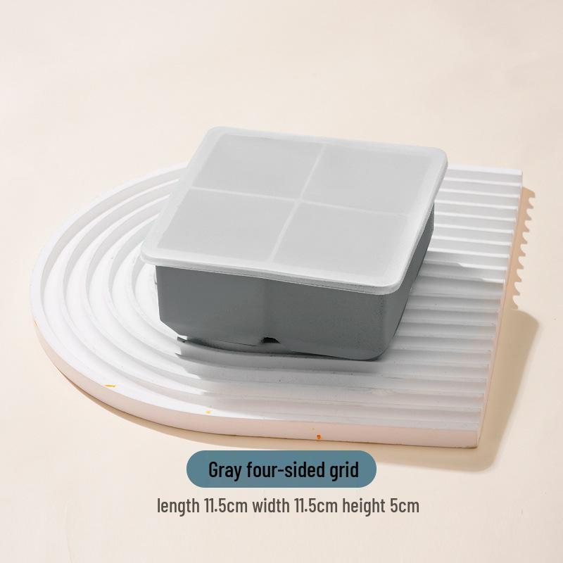 Square Silicone Ice Cube Tray with Lid - Small, Food-Grade Kitchen Ice Mold