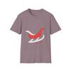 Unisex Softstyle T-Shirt Minimalist Sleigh Holiday Motion Christmas