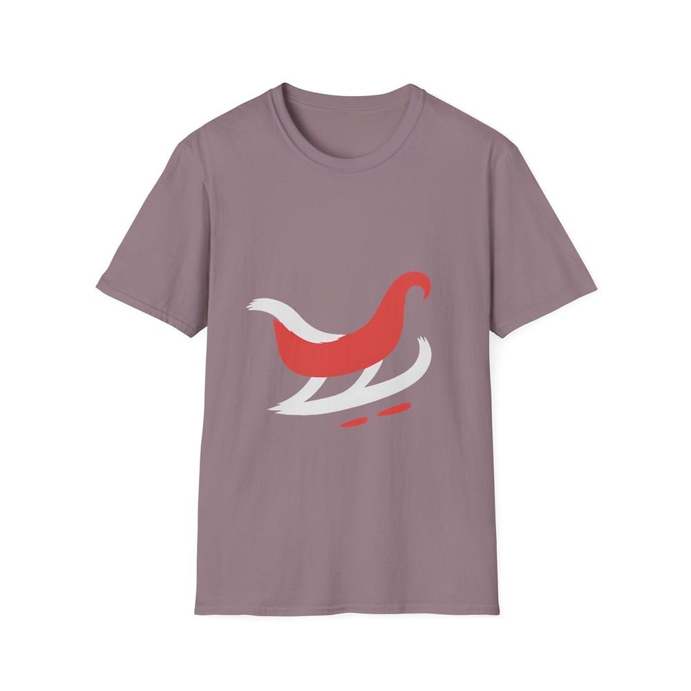 

Unisex Softstyle T-Shirt Minimalist Sleigh Holiday Motion Christmas 4XL