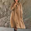 Summer Casual Tunic Dress Women 3 4 Sleeve Crew Neck Midi T Shirt Dress Beach Vacation Button Down