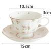 Pink Rabbit Print Vintage Coffee Cup and Saucer Set Ceramic Cup Cute Girls' Afternoon Tea Dim & Saucer