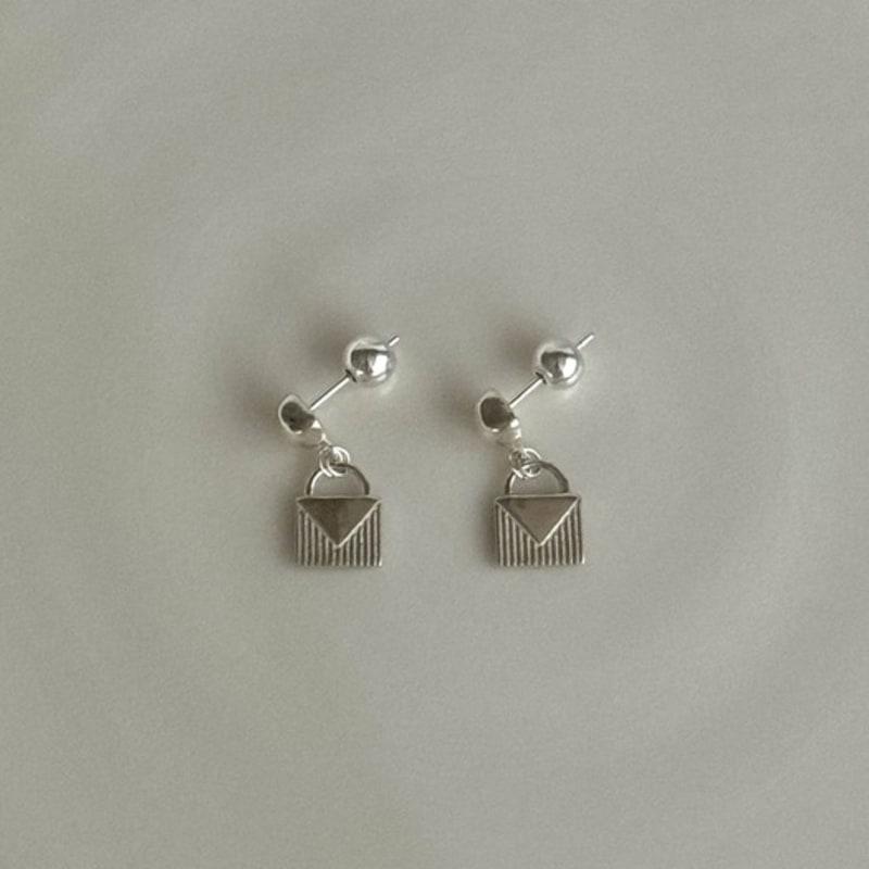 THE BORING love letter dangle earrings