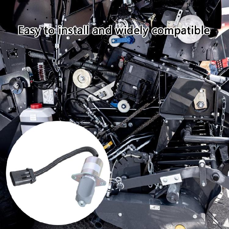 12V Fuel Shut Down Solenoid 6681513 Mechanical Processing Solenoid Upgrades for Generators Easy & Quick Installation