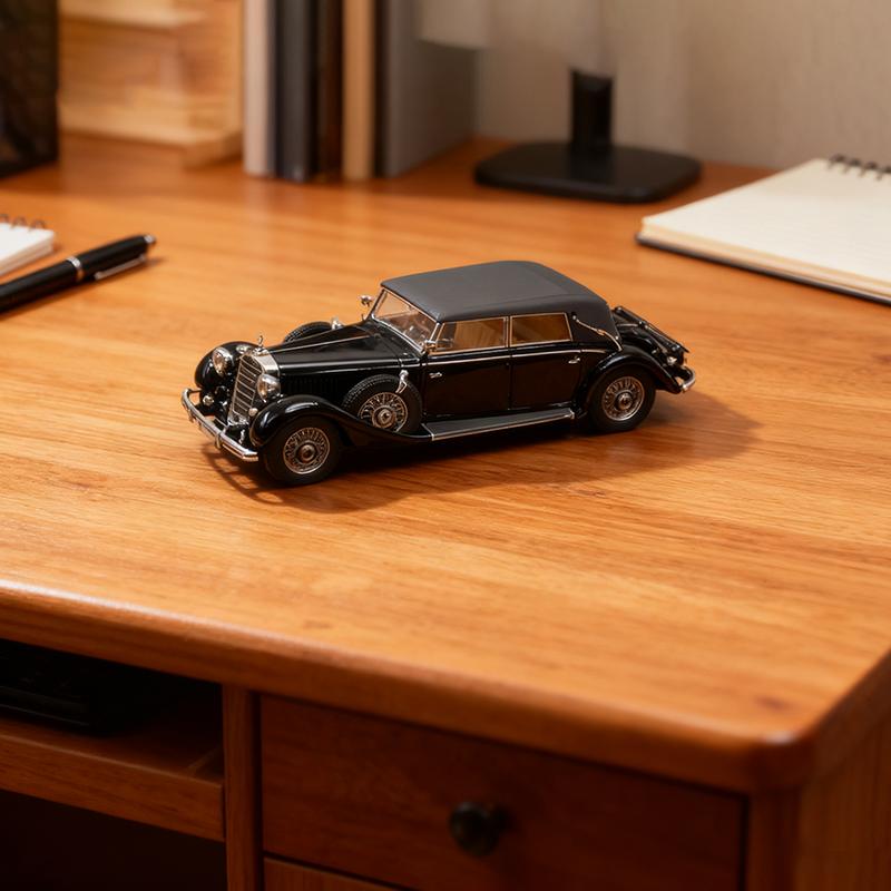 1:43 Limited Edition Resin Classic Car Model 1933 Benz-Style & 1958 Retro Ambulance High-Simulation Collectible Display Gift Toy