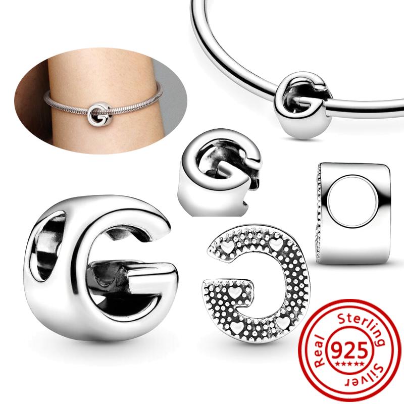 925 Sterlingová měď Čirý zirkon Třpytivé 26 písmen abecedy A-Z DIY Korálky na jméno Vhodné pro originální náramek s přívěsky Pantaro Zirkon