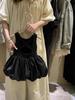 Korean Girls Sleeveless Backless Black Dress - Flower Bud Style Puffy Dress for Children
