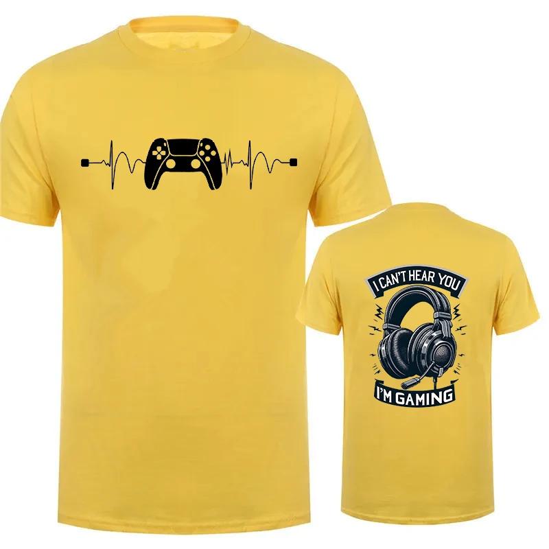 Men TShirts Cant Hear You Im Gaming Funny Video Gamer Humor Joke for Unisex TShirt Video Game Shirt Short Sleeve Tee Top