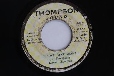 7inch Record LINVAL THOMPSON - I Love Mariguana None Thompson Sound 1978 Jamaica Reggae, Ska & Dub Used