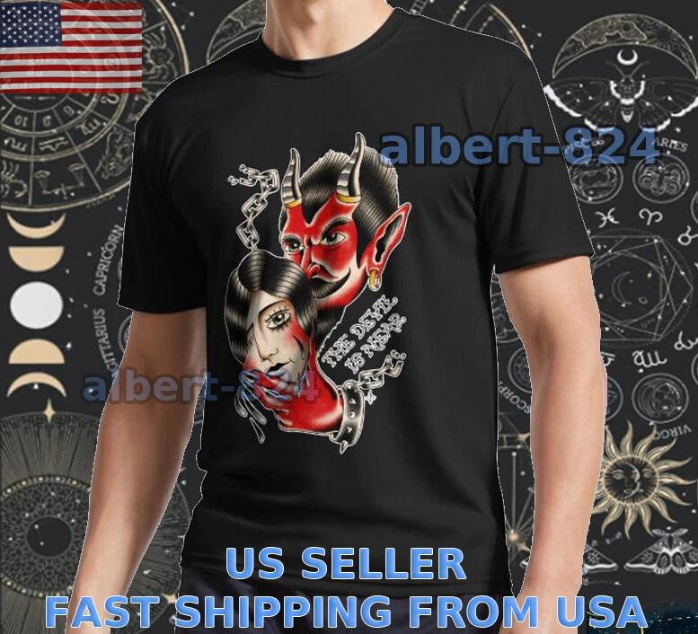 NEW SHIRT THE DEVIL IS NEAR LOGO T shirt FUNNY AMERICAN SIZE S TO 5XL 2XL