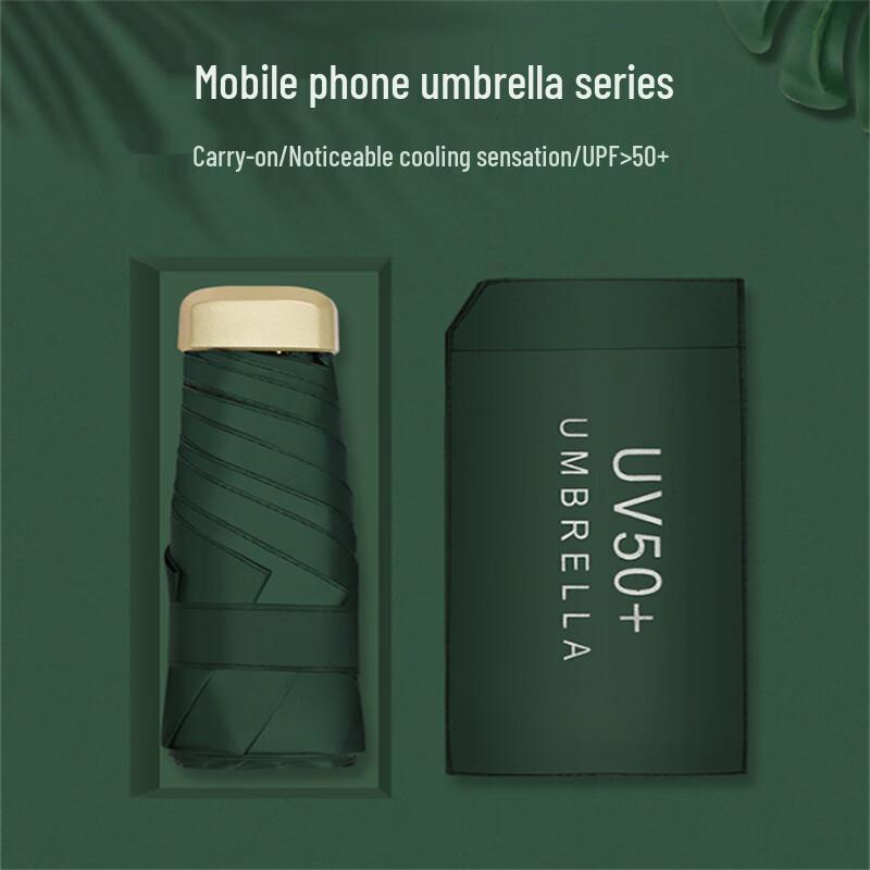 Portable Flat Five-Fold Sun & Rain Umbrella