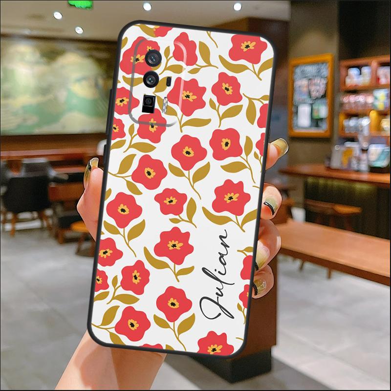 Personalised Flowers Pastel Floral Case For Xiaomi 15 14 13 Ultra 11T 12T 13T 14T Pro POCO X7 Pro X3 X5 X6 M6 F5 F6 Pro Cover