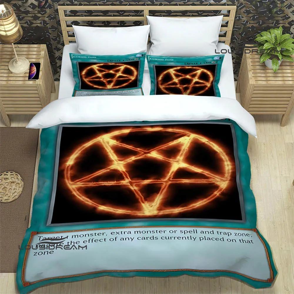 

Ю-ГІ-О! Постільна білизна з принтом карт Вишуканий набір постільних речей Набір ковдри та ковдри Комплект постільної білизни Розкішний подарунок на день народження EU Single 135x200cm