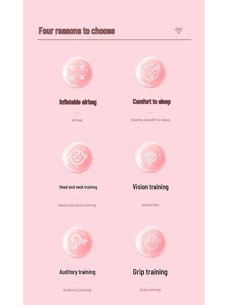 Aipinqi Inflatable Baby Tummy Time Mat & Pillow Set for Newborns