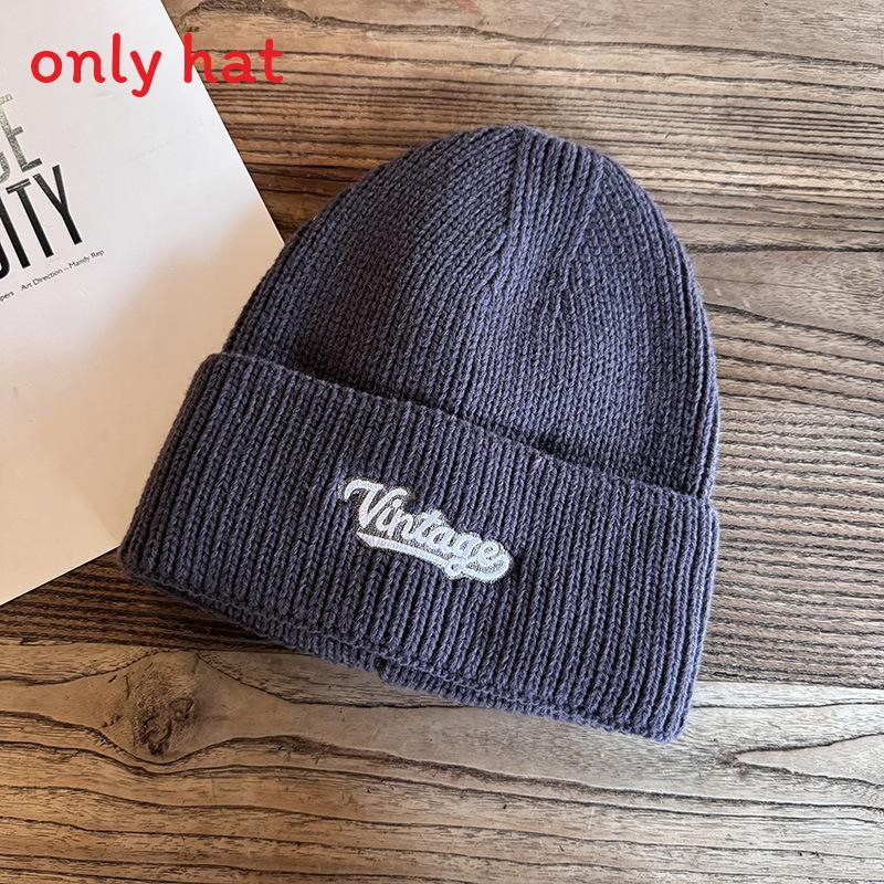 Embroidery Letter Fashion Neutral Casual Warm Knitted Hat For Autumn Winter And
