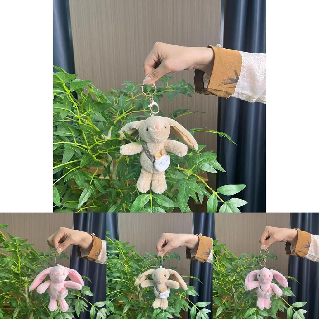 Adorable Mini Bunny Plush Toy With Soft Short Fur For Cute Backpack Accessory