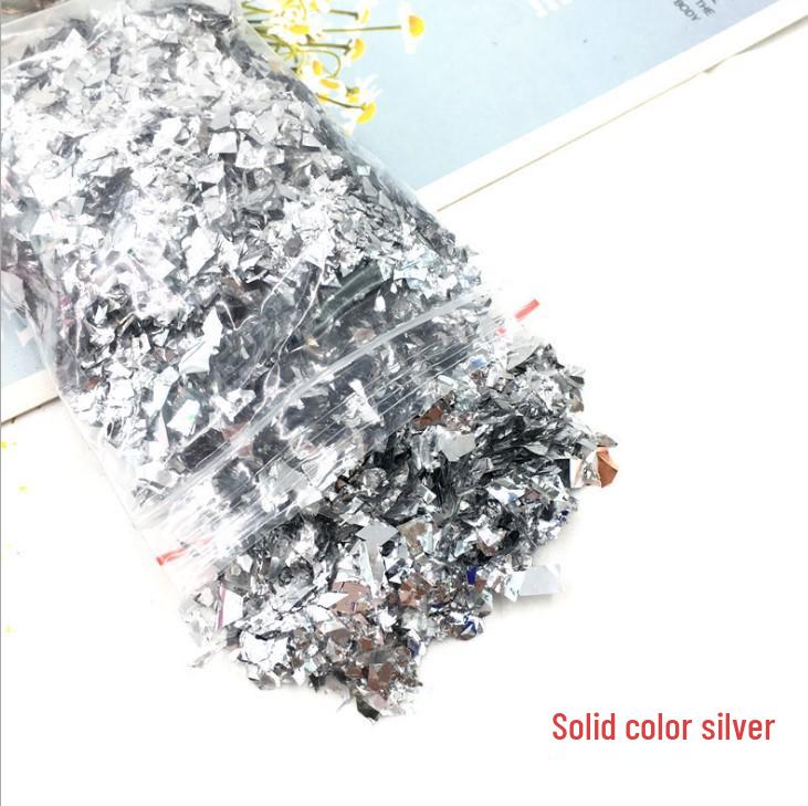 DIY Irregular Nail Shell Paper Fragments – 10g Bag for Slime, Epoxy Resin, Crafting.