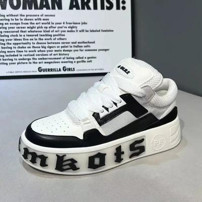 Chaussures de Skateboard Tendance pour Jeunes Hommes Chaussures Vulcanisées à Lacets Haute Qualité Street Hip Hop Baskets Décontractées Tenis Masculino