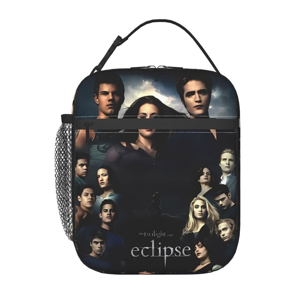 3D The Twilight Saga Edward Bella 1 Lunch Bag Portable Lunch Box School Custom Cooler Bag Cute Oxford Thermal Tote Handbags