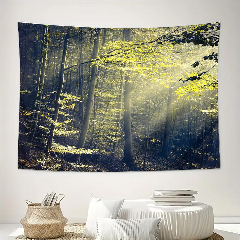 Forest Tapestry Nature Wall Hanging Woodland Decor Room Aesthetic Vintage Landscape Pictures Wall Art Home Decor Bedroom Living