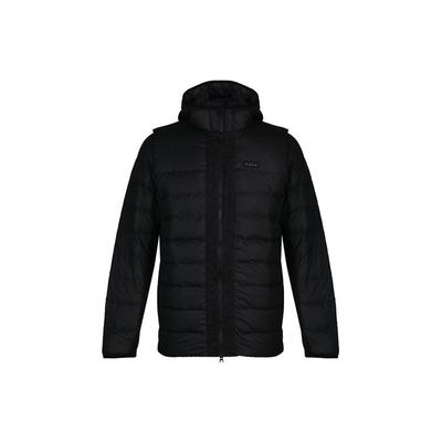 Daunenjacke Herren Schwarz Mit Kapuze Mittlere Abnehmbar AH2206-010