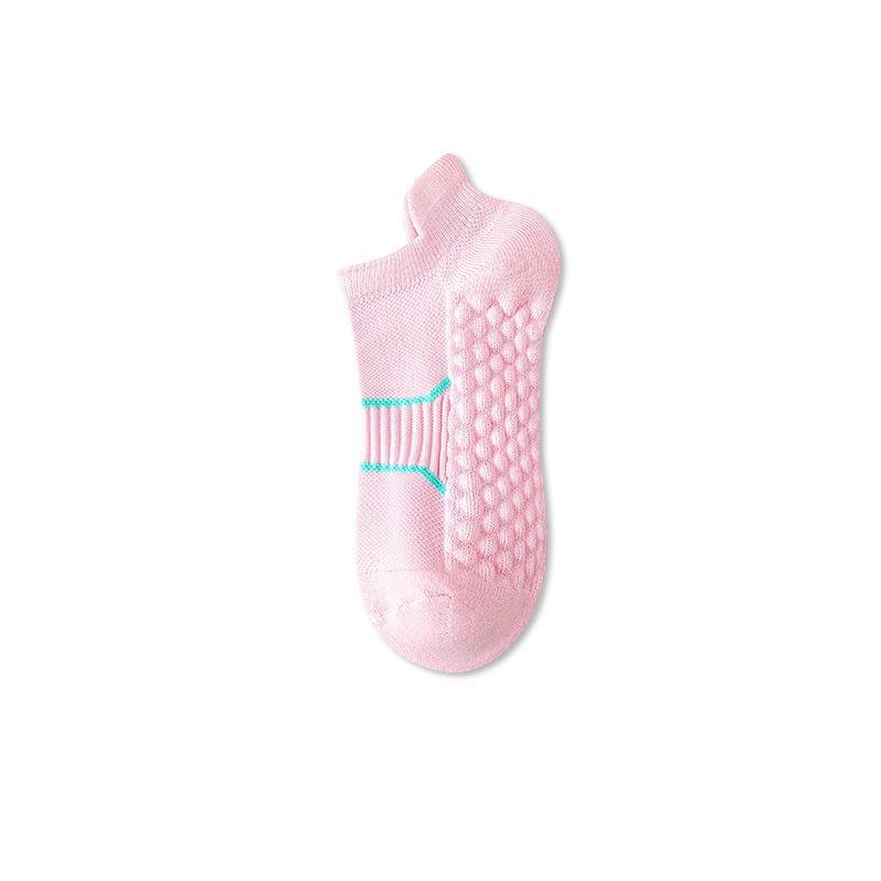 Women's Non-slip Breathable Ankle Socks - Sweat-absorbent Towel Bottom for Spring & Summer, Ideal for Sports, Running & Casual Wear.