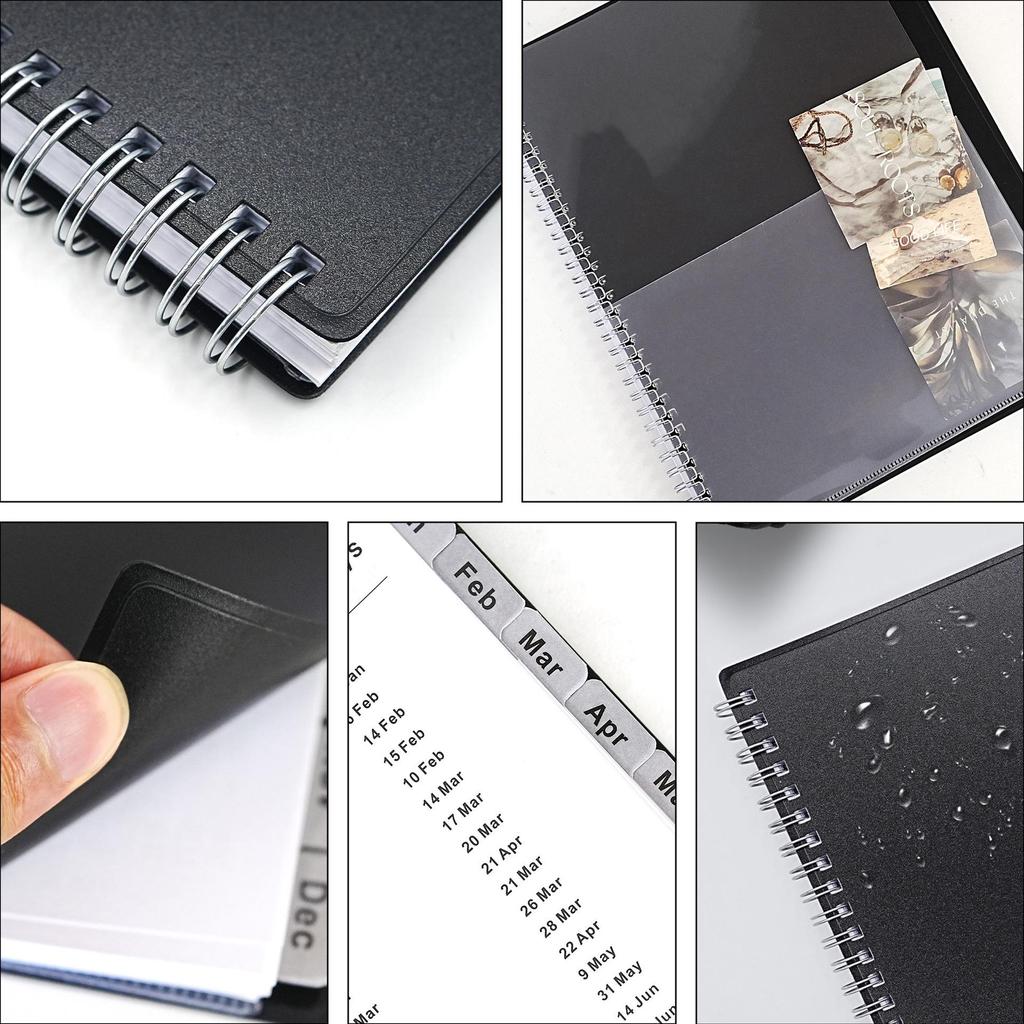 A4 Weekly Planner - English Schedule Book, Simple PP Coil Notebook, Customizable