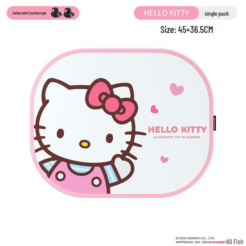 Sanrio Kuromi Car Window Sunshade Curtains - Heat Insulating Sun Blocker