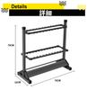 TOTOMOKA Rod Stand, Fishing Rod Stand, Rod Holder, Fishing Rod Storage, with Casters, Holds 24 Rods, Aluminum, Easy Assembly (Gunmetal Gray)